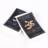 Étiquettes adhésives personnalisées, autocollants avec logo, rouleau gaufré à chaud doré sur mesure pour bouteilles de liqueur, spiritueux, rhum, fabricant de marques, Sea