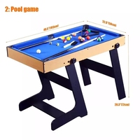 Table de jeu multifonction pliable, tennis de table, billard, divertissement, billard, vente en gros, mini 5 en 1, unisexe, football de table, couleur personnalisée