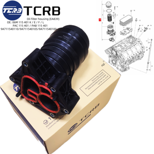 Carcasa de filtro de aceite de motor TCRB 06M115401K para Porsche VW Touareg Audi A4 A5 A6 A7 A8 Q5 Q7 Q8 06M115401F 06M115401E 06M115401L - Product Image 2