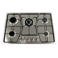 Table de cuisson encastrée de haute qualité Table de cuisson à gaz en acier inoxydable à 5 brûleurs