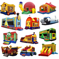Enfants extérieurs commerciaux sautant gonflable pourpre de PVC gonflable château parc maison rebondissant cavalier gonflable château videur