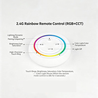 Contrôleur de bande lumineuse MiBoxer 2.4G avec télécommande RGB/RGBW/RGBCCT, luminosité et température de couleur variables pour éclairages LED