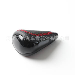 Pomo de palanca de cambios para Lexus Is250 Is350, de cuero PU con costuras rojas, ergonómico, para transmisión manual - Product Image 3