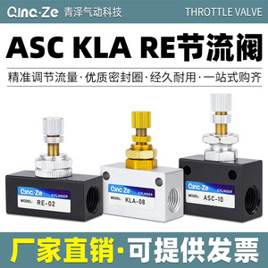 Válvula de Estrangulación Neumática Cinc-Ze Re-02 Asc-10 G1 de 4 Vías con Control de Flujo Ajustable para Uso Industrial - Product Image 4
