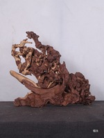 Décoration d'aquarium en bois flotté corail de petite taille - Bois flotté de teck violet sans cuisson - Style paysager rocailleux pour aquariums et terrariums de forêt tropicale