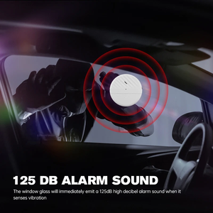 窓ドア振動警報センサー125dBガラス破損振動盗難センサー家庭用安全警報検出器 - Product Image 5