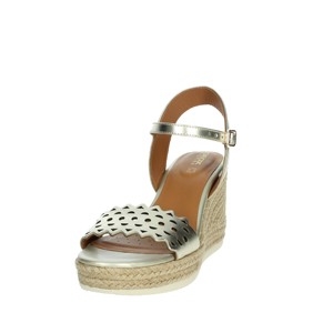 Open Toe D45gva 000cf sandali con zeppa oro comode soletta PU tacco a caviglia piatta con cinturino gladiatori per la primavera e l'estate - Product Image 6