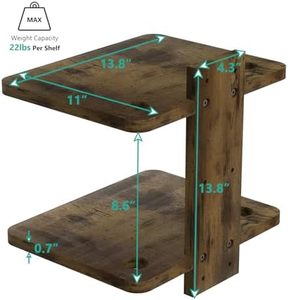 Chiếu núi nổi TV kệ, nắm giữ lên đến 22lbs, bằng gỗ treo tường kệ dưới TV kệ cho <span class=keywords><strong>DVD</strong></span> người chơi, Cáp - Product Image 3