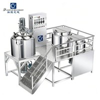 Cuve de mélange industrielle 500L avec agitateur émulsifiant sous vide, machine à fabriquer la mayonnaise, mélangeur à cisaillement élevé pour la transformation alimentaire, pour lotions et gels