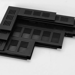 Aluminum Breathable Mesh Ventilation Panel Rectangle Wall Mounted <b>Wardrobe</b> <b>Storage</b> Organizer Silver Black - Product Image 1