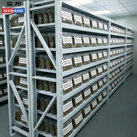 Sistema de Estanterías Metálicas Ajustables Shibang, Multi-Nivel, para Almacenes, con Capacidad de 300 kg/Nivel, Diseño Móvil
