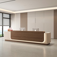 Bureau de réception commercial moderne en bois massif, écologique et durable, pour salon de beauté, magasin de vêtements, salle de danse