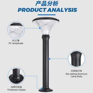 Lámpara Solar para Jardín LED, Impermeable, Iluminación Exterior para Jardín y Paisaje, Forma Geométrica, 3.0 kg, Garantía de 5 Años - Product Image 4
