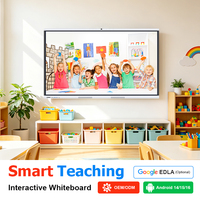 Tableau blanc numérique 4K UHD interactif avec écran tactile et partage d'écran sans fil pour l'éducation, le bureau, la formation et la collaboration