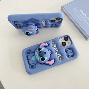 Custodia per telefono con supporto a tema Cartoon <span class=keywords><strong>Stitch</strong></span> per iPhone 15 Pro, 16 Pro Max, 15, 14, 13, 12, 11 e accessori per iPhone 17 Pro Max - Product Image 4