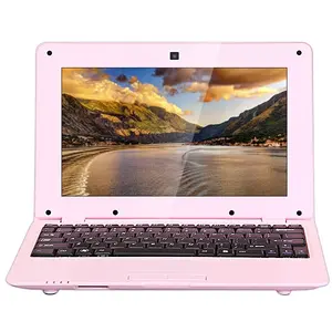 Laptop 10.1 Komputer Penjualan Laris A33 Cortex A8Quad Core 1.2Ghz Netbook Laptop Kecil Netbook Merah Muda