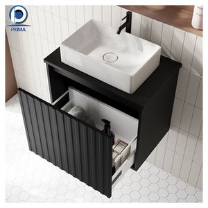 <span class=keywords><strong>Meuble</strong></span>-lavabo mural Prima Modern Villa en <span class=keywords><strong>bois</strong></span> massif avec armoires miroir <span class=keywords><strong>et</strong></span> comptoirs en quartz artificiel - Product Image 2