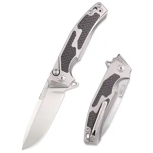 חדש בעבודת יד סכין טיטניום M390 להב מ 390 להב חיצונית מחנאות הישרדות סכיני כיס קיפול טקטי