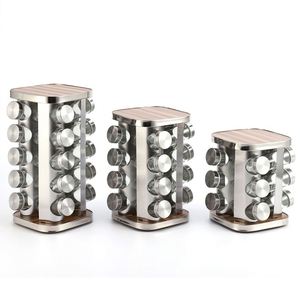 360 Rotating Vertical Kitchen Spice <b>Bottle</b> <b>Rack</b> Stainless Steel Carousel Drawer Spice <b>Rack</b> Organizer Space Saving Spice Drawers - Product Image 2