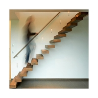 Hochwertige Luxus-Innentreppe mit Designstufen für Wohnprojekte Gerade Treppe