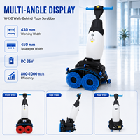 Mesin Pencuci Lantai Komersial Mini W430 - Baterai Lithium Desain Lipat All-in-One Cuci/Sapu/Sedot untuk Pusat Perbelanjaan