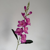 Fleur artificielle de gladiole à tige unique haute, export transfrontalier, accessoire de photographie de mariage en extérieur, fleur décorative en soie pour intérieur