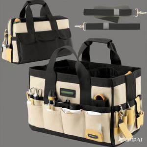 Bolsa organizadora de herramientas de jardín con mango de madera, kit de herramientas de jardinería, bolsa para herramientas manuales, muestra gratuita - Product Image 1