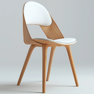 <span class=keywords><strong>Fauteuil</strong></span> en bois moderne avec siège rembourré - Product Image 3