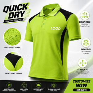 Camisetas Polo Deportivas de Manga Corta para Hombre, de Secado Rápido, Transpirables, para Correr y Entrenar, Personalizadas con Logotipo Bordado - Product Image 2