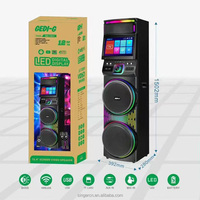 GD-1417 Nouveau Modèle Enceinte Bluetooth Grande Stéréo en Bois Pour la Maison, Enceinte DJ Professionnelle Sans Fil avec Écran