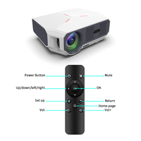 Projecteur LCD haute luminosité 1080P, Android 9, 900 lumens, projecteur intelligent portable pour cinéma maison mobile