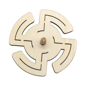 Wooden Spinning Top <b>Diy</b> <b>Kit</b> Geometric Shape Manual Control For Kids Science Education Toy 2 Piece Package - Product Image 5
