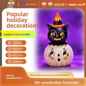 Ornamento in Resina Gatto Nero per Halloween e Giorno dei Morti - Dimensioni Personalizzabili, Prodotto in Cina per Feste o Regali - Product Image 5