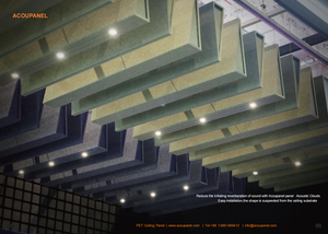Panel de Techo Acústico de Fieltro PET con Patrón 3D, Aislamiento Acústico, Ignífugo, Ecológico, Moderno, para Dormitorio, Hotel - Product Image 3