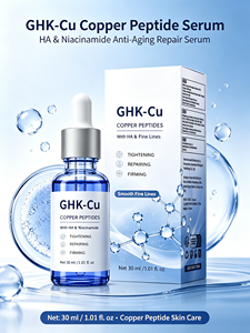 Suero de Péptidos de Cobre GHK-Cu 30ml con Ácido Hialurónico, Niacinamida y Vitamina C, Reafirmante, Reparador, Antienvejecimiento, Facial, OEM, Venta al Por Mayor - Product Image 3