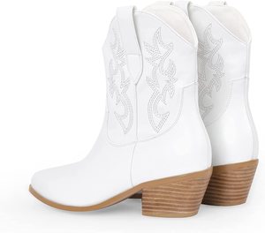 Vendita calda da donna stivaletti da Cowgirl occidentali prezzo di fabbrica punta in ecopelle ricamate con <span class=keywords><strong>tacco</strong></span> <span class=keywords><strong>basso</strong></span> - Product Image 4