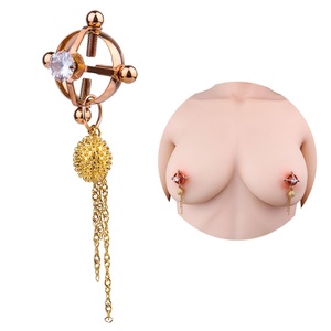 Girl's Nipple <b>Clip</b> Golden Pomegranate SM Pain Phillips Screws Nipple Clamp Stainless Steel Decorative Pendant <b>Clip</b> Adult Sex Toy - Product Image 1