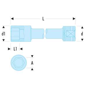 FACOM - NM.32ELA 1'' drive extra-long reach metric 6-point <b>impact</b> <b>sockets</b> - EAN 3148516573445 <b>IMPACT</b> <b>SOCKETS</b> AND ACCESSORIES - Product Image 2