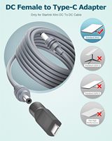 Nuevo Adaptador de Cable de Alimentación CC Starlink Mini 2026, Paquete de 2, Convertidor USB Tipo-C Macho a 5.5x2.1mm, Entrada de 20V, 100W PD