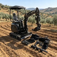 Produit en promotion : Mini-excavatrice de 1,6 tonne Euro 5 CE EPA, petite pelle multifonctionnelle diesel, nouvelle pelle sur chenilles agricole