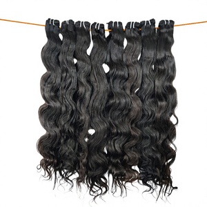 100% extensions de cheveux humains vierges indiens Temple non transformés faisceaux bruts cuticule alignée couleur naturelle Style Bodywave cheveux humains - Product Image 1