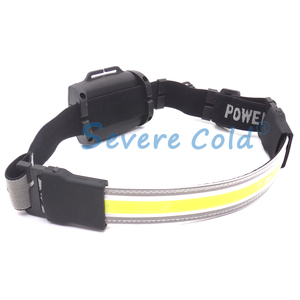<span class=keywords><strong>Bandeau</strong></span> de chargement USB avec bande de phare COB Mini lampe frontale d'avertissement de sécurité rouge portable - Product Image 4