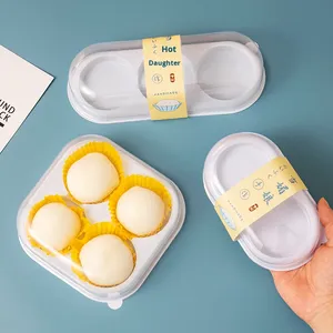 Snow Beauty Small Pastry Baking Packaging Box 2 Pieces Custard Mooncakes Pork Floss Mini Shell <strong>Green</strong> Rice Balls Puffs <strong>Gifts</strong> - Product Image 4