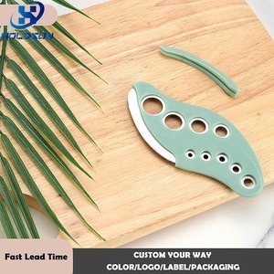 Thiết Kế Mới Tùy Chỉnh Màu Sắc Thực Phẩm An Toàn Sharp Thép Không Gỉ Chín Lỗ Thảo Mộc Cắt Với Lưỡi Bìa Cho Rau - Product Image 2