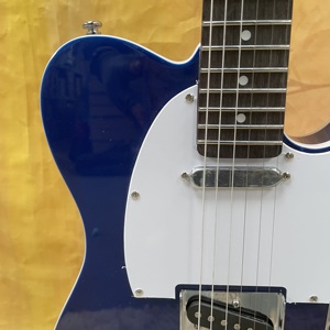 Cuerpo de guitarra TL azul de madera maciza, envío rápido, diapasón de cromo SS - Product Image 3