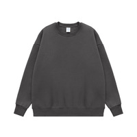 Sweat-shirt surdimensionné pour homme, col rond, épaules tombantes, 100% coton, 460 grammes, de haute qualité, logo personnalisé en gros