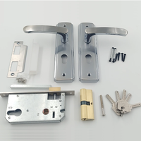 Serrure de porte en aluminium bon marché pour la maison, la chambre à coucher, la sécurité et l'intimité, serrure de porte en métal pour hôtel, salle de bain, toilettes, serrure de porte à levier intérieure avec clés