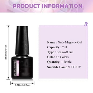 Esmalte de Uñas Magnético con Purpurina Plateada Efecto Agua, Semipermanente, para Diseño de Uñas UV/LED - Product Image 4