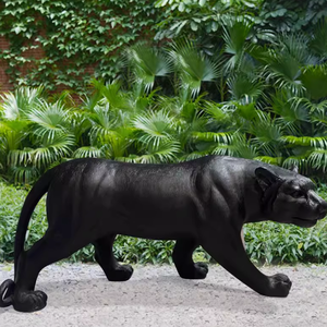 รูปปั้นทองสัมฤทธิ์รูปสัตว์ขนาดใหญ่รูปปั้นทองเหลืองรูปปั้นเสือดำ - Product Image 3