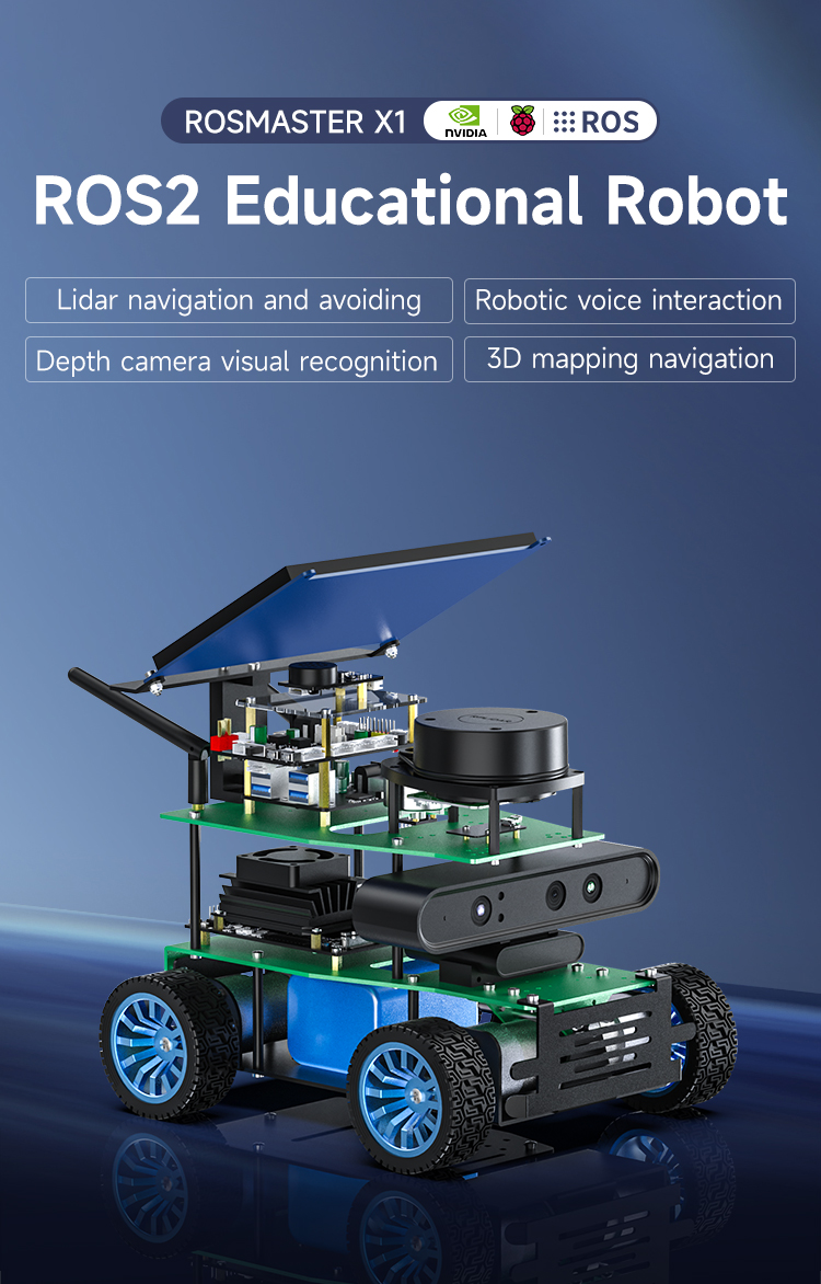 ROSMASTER X1 ROS Robot for Jetson NANO 4GB SUB Raspberry Pi 5